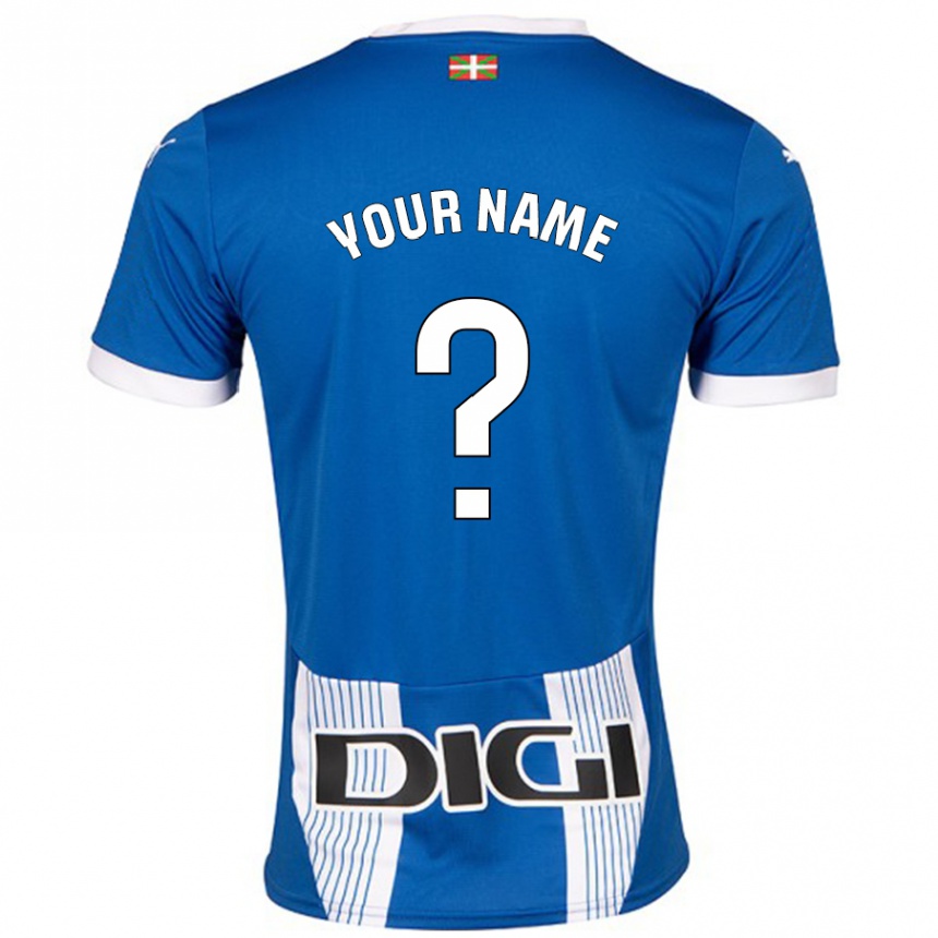 Kids Football Your Name #0 Blue Home Jersey 2024/25 T-Shirt Canada