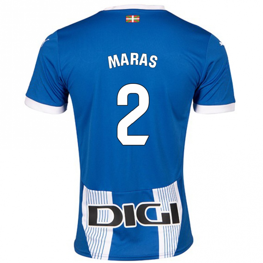 Kids Football Nikola Maras #2 Blue Home Jersey 2024/25 T-Shirt Canada