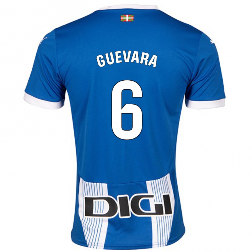 Kids Football Ander Guevara #6 Blue Home Jersey 2024/25 T-Shirt Canada