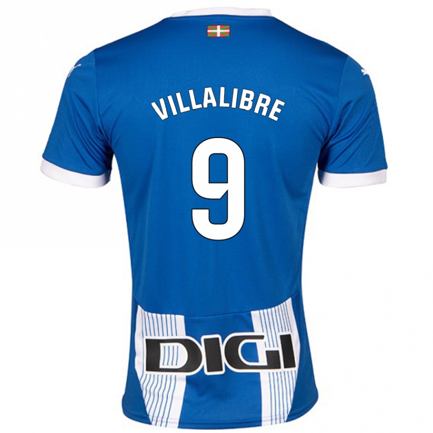 Enfant Football Maillot Asier Villalibre #9 Bleu Tenues Domicile 2024/25 Canada