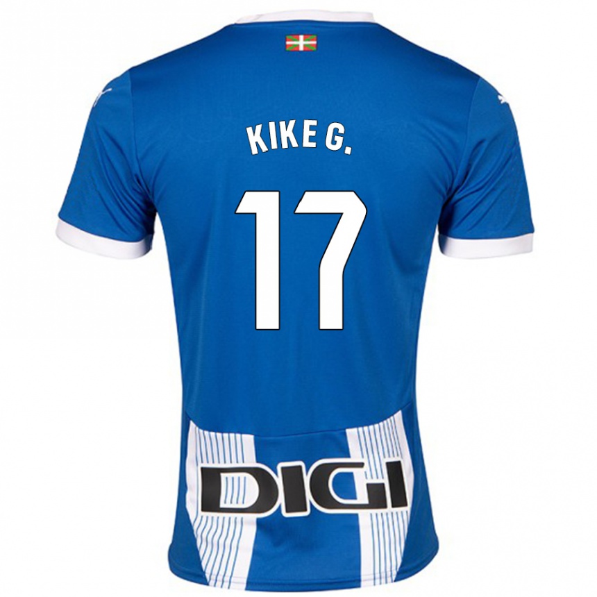 Kids Football Kike García #17 Blue Home Jersey 2024/25 T-Shirt Canada