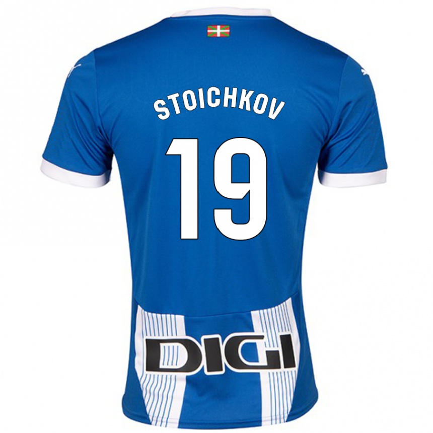 Kids Football Stoichkov #19 Blue Home Jersey 2024/25 T-Shirt Canada