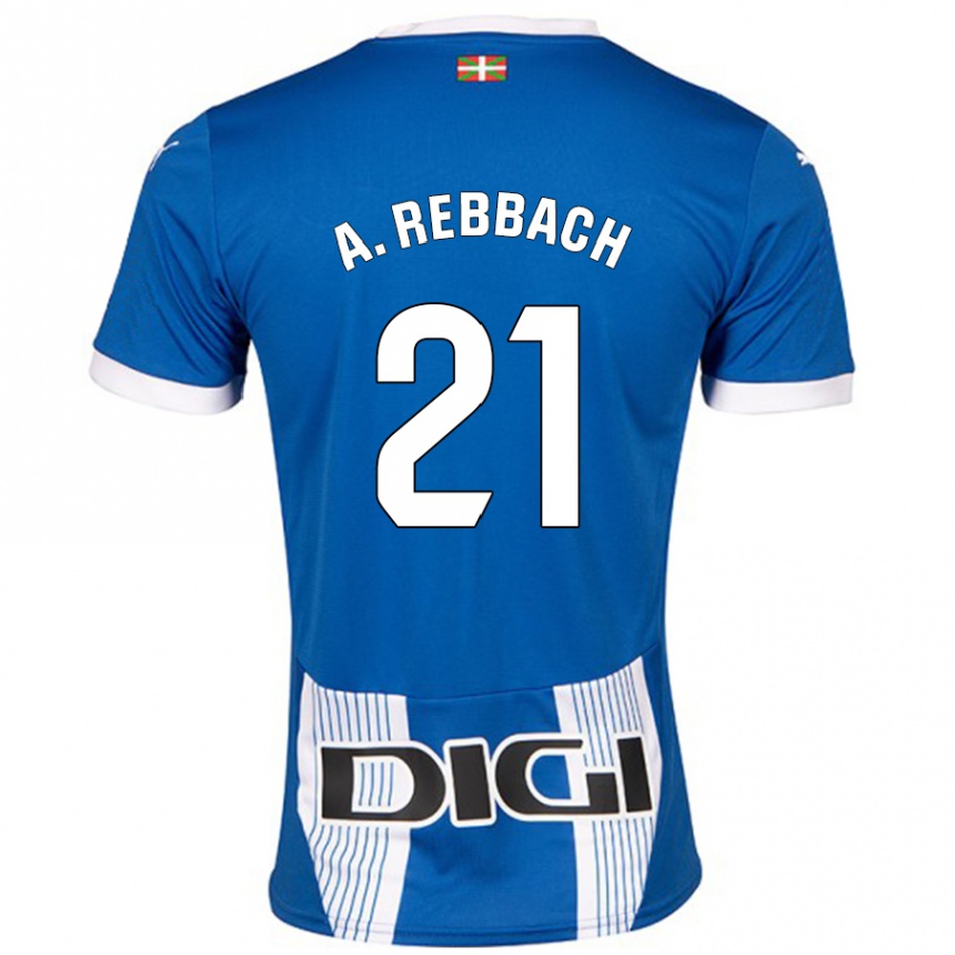 Kids Football Abde Rebbach #21 Blue Home Jersey 2024/25 T-Shirt Canada