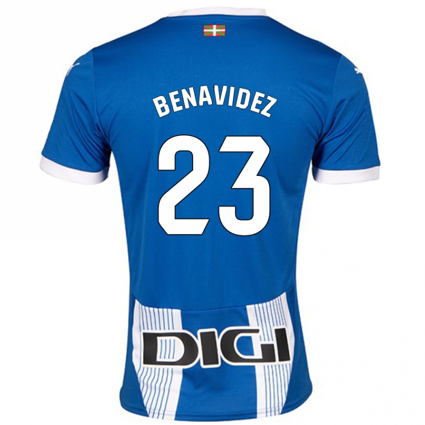 Kids Football Carlos Benavidez #23 Blue Home Jersey 2024/25 T-Shirt Canada