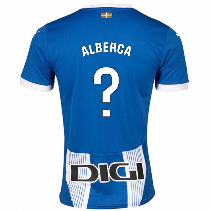 Kids Football Iñaki Alberca #0 Blue Home Jersey 2024/25 T-Shirt Canada