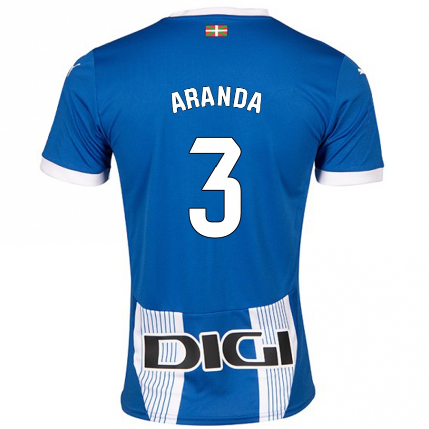 Kids Football Miguel Aranda #3 Blue Home Jersey 2024/25 T-Shirt Canada