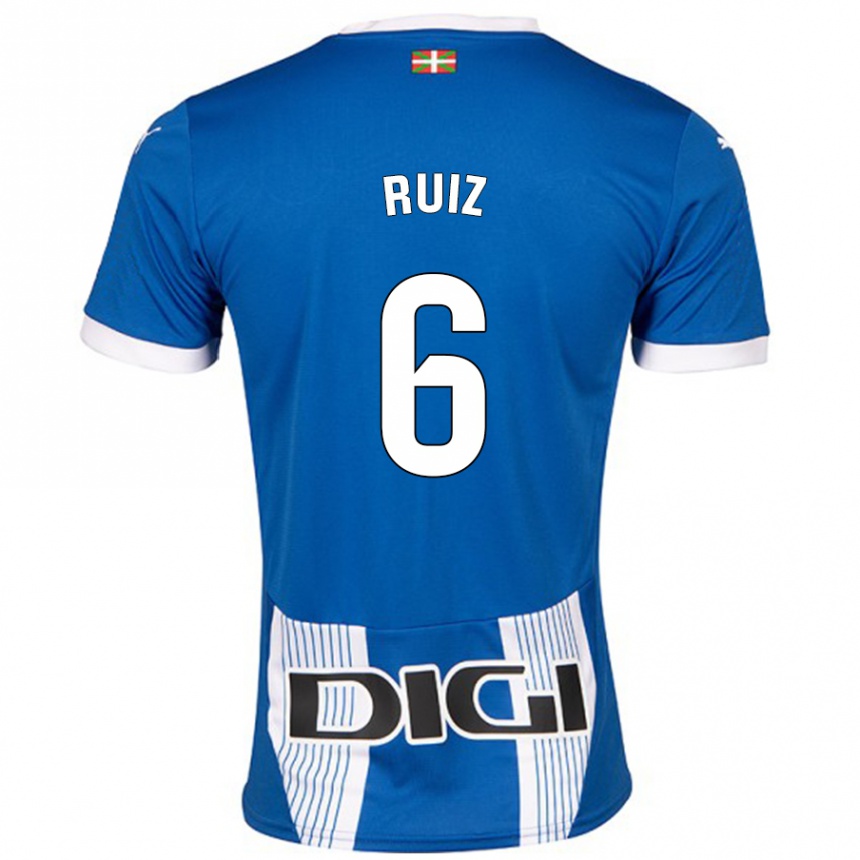 Kids Football Markel Ruiz #6 Blue Home Jersey 2024/25 T-Shirt Canada