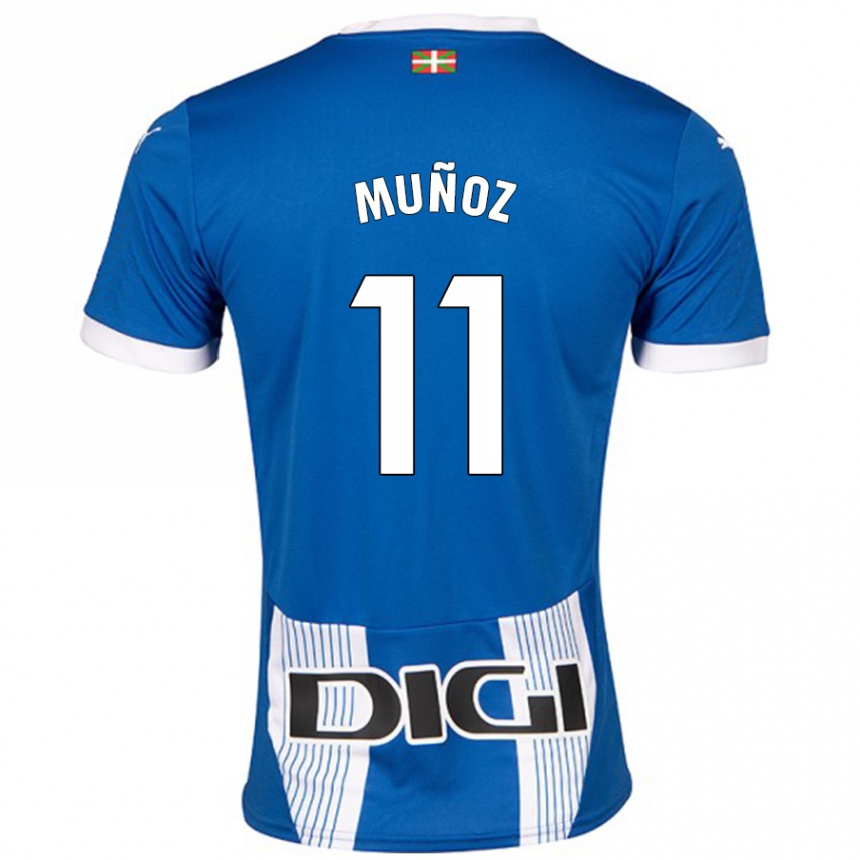 Kids Football Egoitz Muñoz #11 Blue Home Jersey 2024/25 T-Shirt Canada