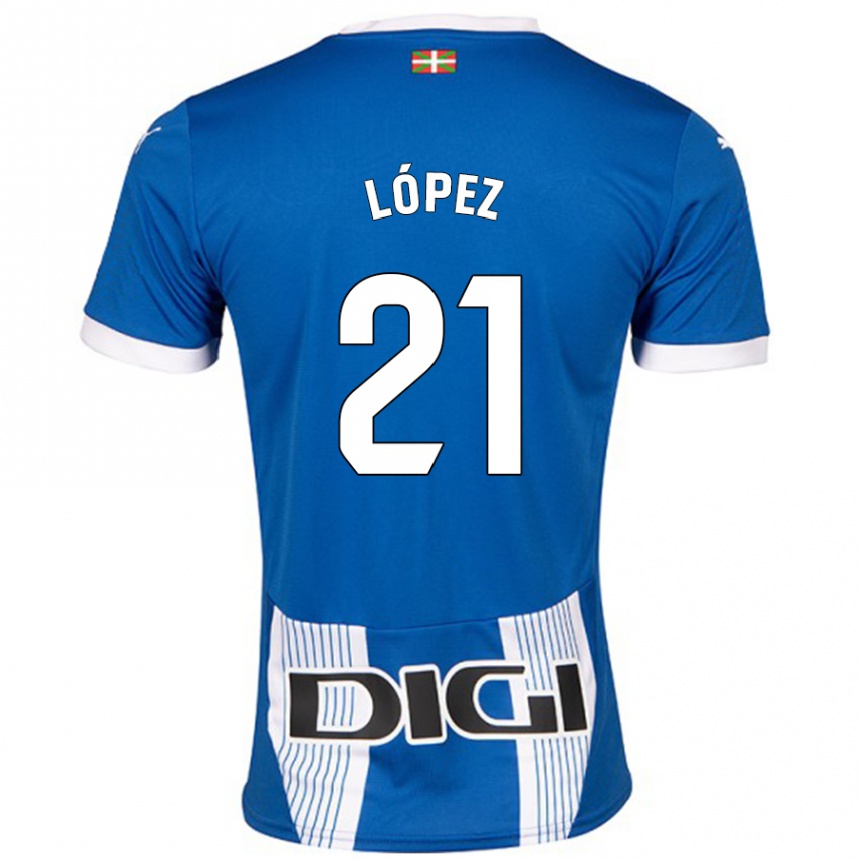 Kids Football Juanma López #21 Blue Home Jersey 2024/25 T-Shirt Canada