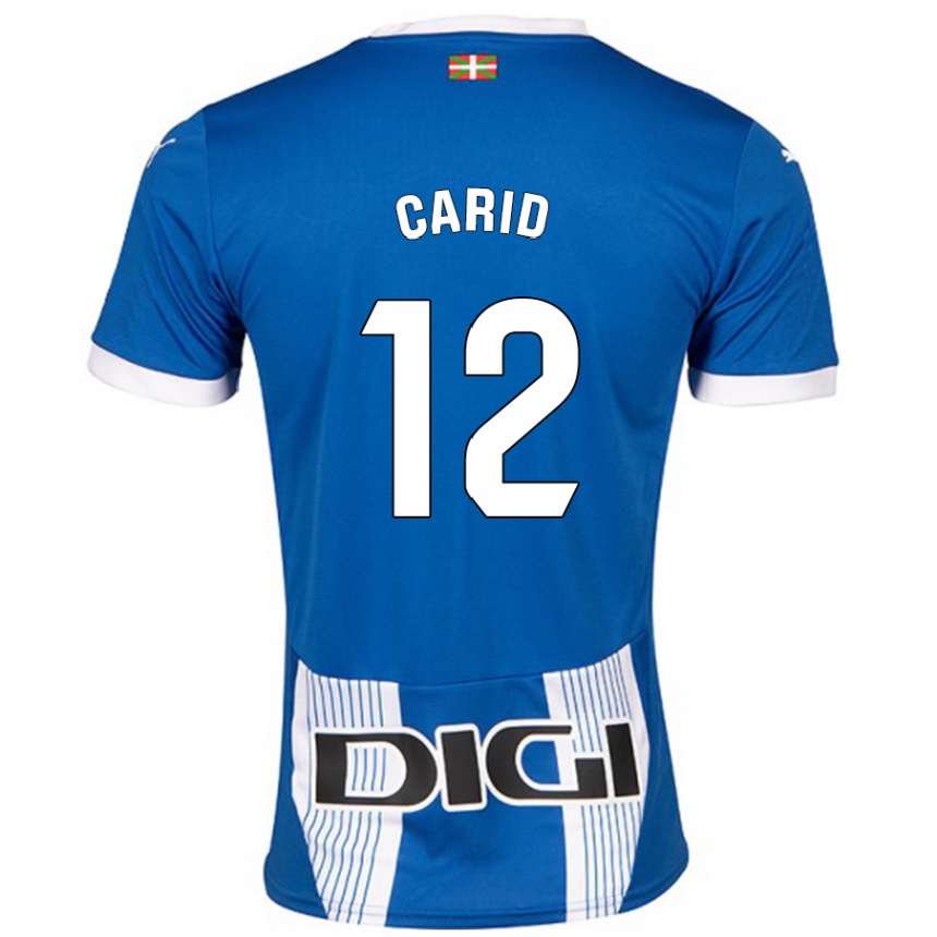 Kids Football Andrea Carid #12 Blue Home Jersey 2024/25 T-Shirt Canada