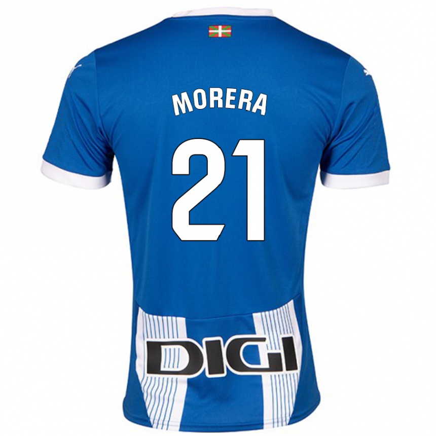 Kids Football Carla Morera #21 Blue Home Jersey 2024/25 T-Shirt Canada