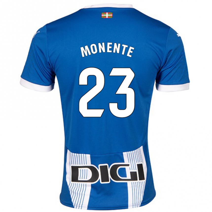 Kids Football Leyre Monente #23 Blue Home Jersey 2024/25 T-Shirt Canada