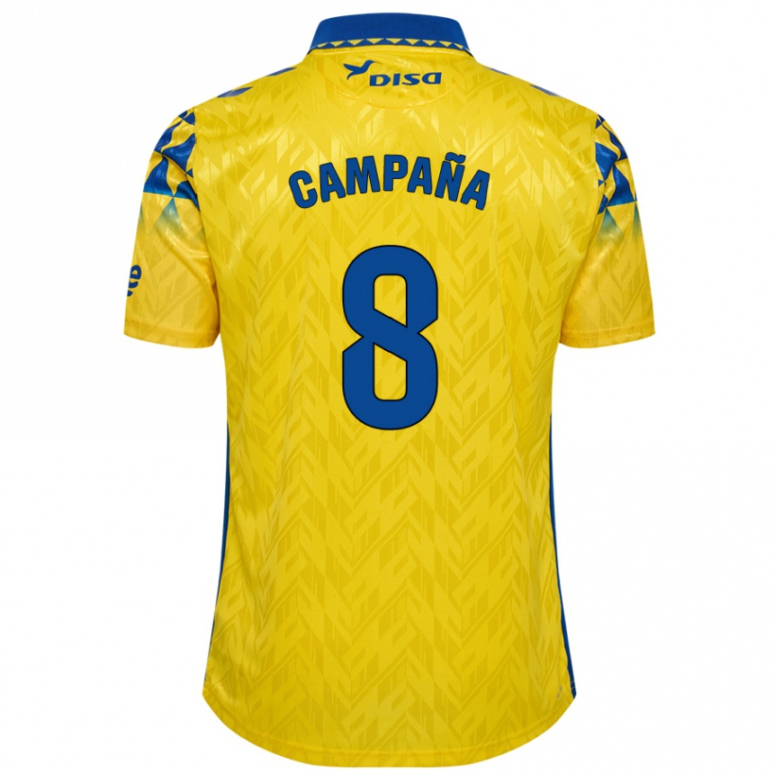 Kids Football José Campaña #8 Yellow Blue Home Jersey 2024/25 T-Shirt Canada