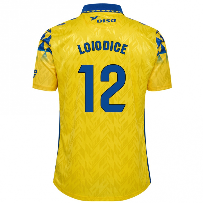 Kids Football Enzo Loiodice #12 Yellow Blue Home Jersey 2024/25 T-Shirt Canada