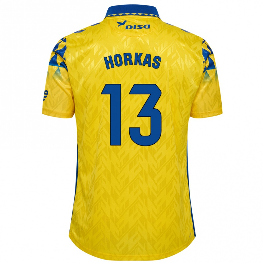 Kids Football Dinko Horkas #13 Yellow Blue Home Jersey 2024/25 T-Shirt Canada