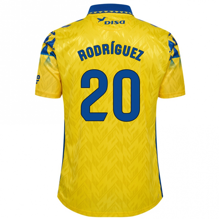 Kids Football Kirian Rodríguez #20 Yellow Blue Home Jersey 2024/25 T-Shirt Canada