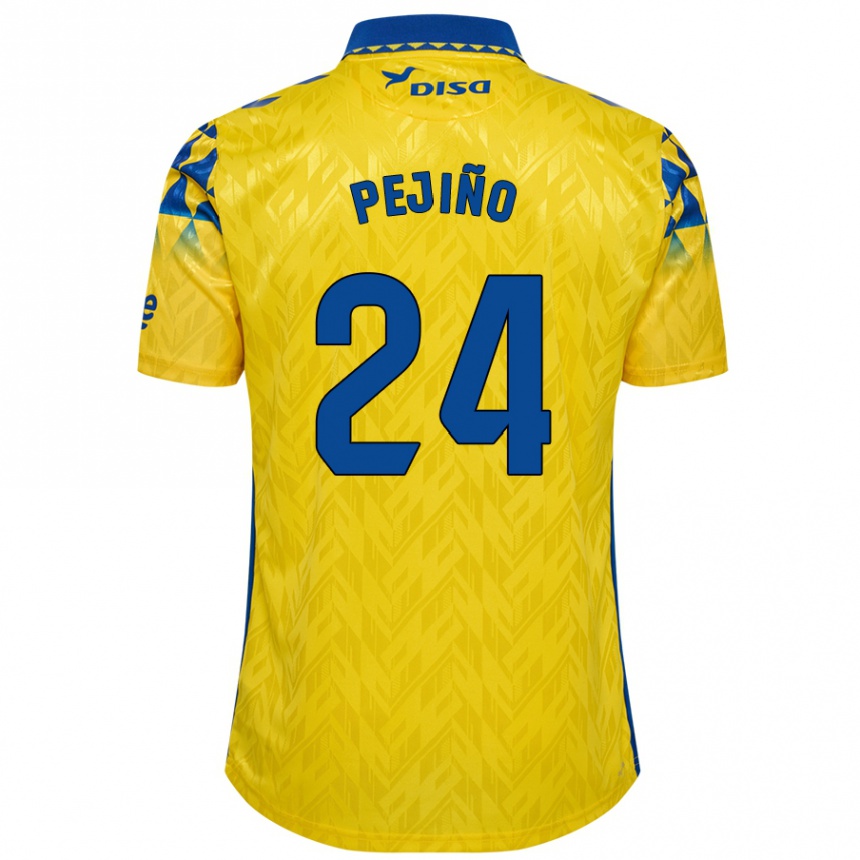 Kids Football Pejiño #24 Yellow Blue Home Jersey 2024/25 T-Shirt Canada