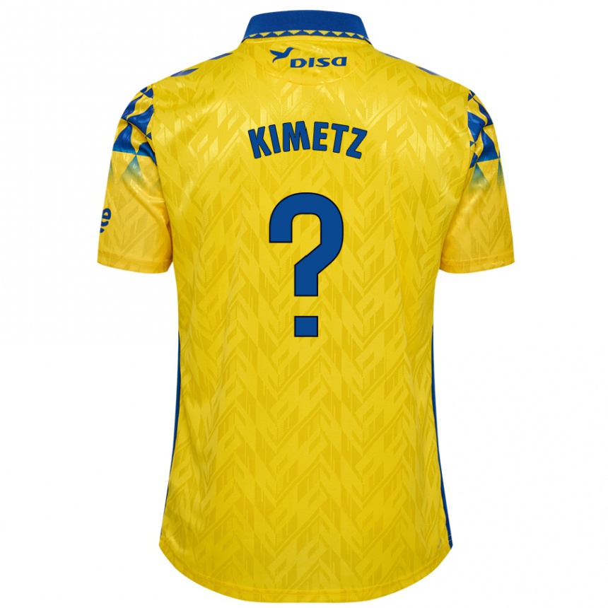 Kids Football Kimetz García #0 Yellow Blue Home Jersey 2024/25 T-Shirt Canada