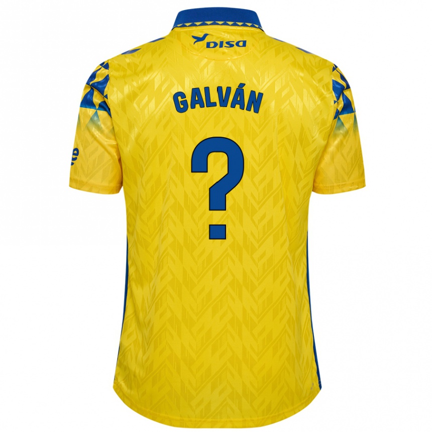 Kids Football Carlos Galván #0 Yellow Blue Home Jersey 2024/25 T-Shirt Canada