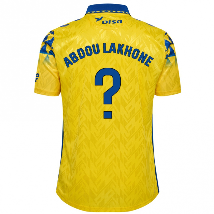 Kids Football Pape Abdou Lakhone #0 Yellow Blue Home Jersey 2024/25 T-Shirt Canada