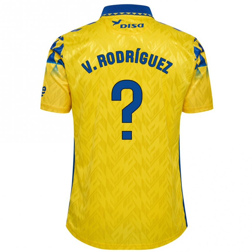 Kids Football Carlos Vicente Rodríguez #0 Yellow Blue Home Jersey 2024/25 T-Shirt Canada