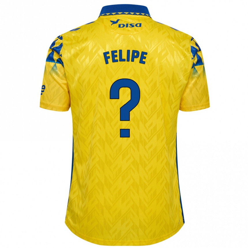 Kids Football Amai Felipe #0 Yellow Blue Home Jersey 2024/25 T-Shirt Canada