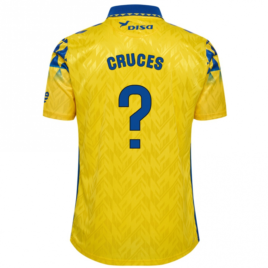 Kids Football Denis Cruces #0 Yellow Blue Home Jersey 2024/25 T-Shirt Canada