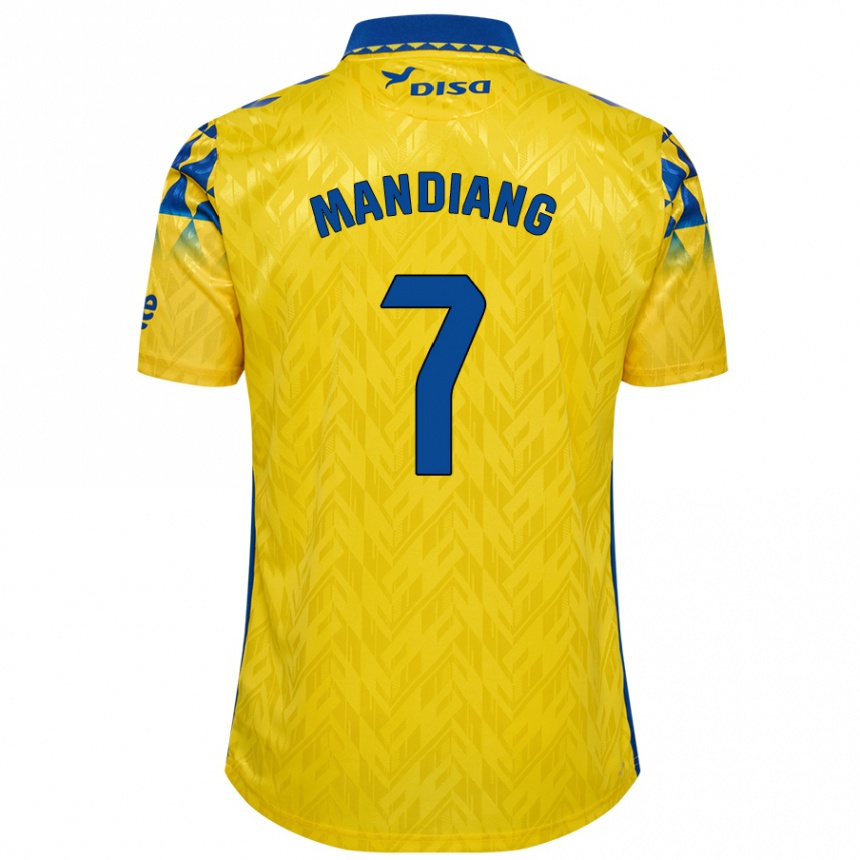 Kids Football Saliou Mandiang #7 Yellow Blue Home Jersey 2024/25 T-Shirt Canada