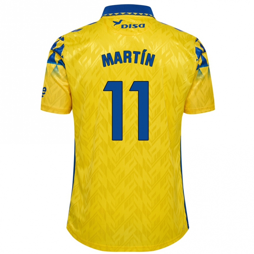 Kids Football Diego Martín #11 Yellow Blue Home Jersey 2024/25 T-Shirt Canada