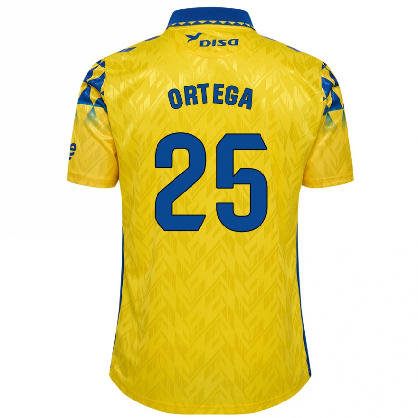 Kids Football Edián Ortega #25 Yellow Blue Home Jersey 2024/25 T-Shirt Canada