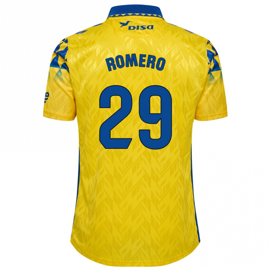 Kids Football Elías Romero #29 Yellow Blue Home Jersey 2024/25 T-Shirt Canada