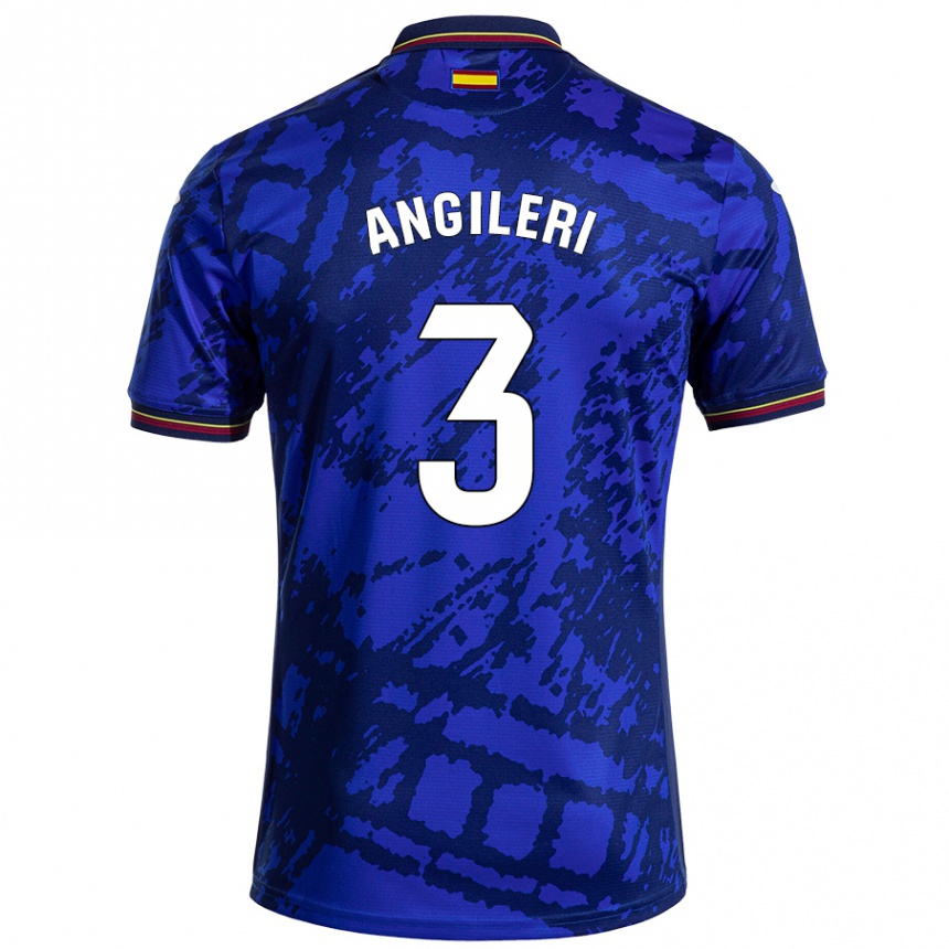 Kids Football Fabrizio Angileri #3 Darker Blue Home Jersey 2024/25 T-Shirt Canada