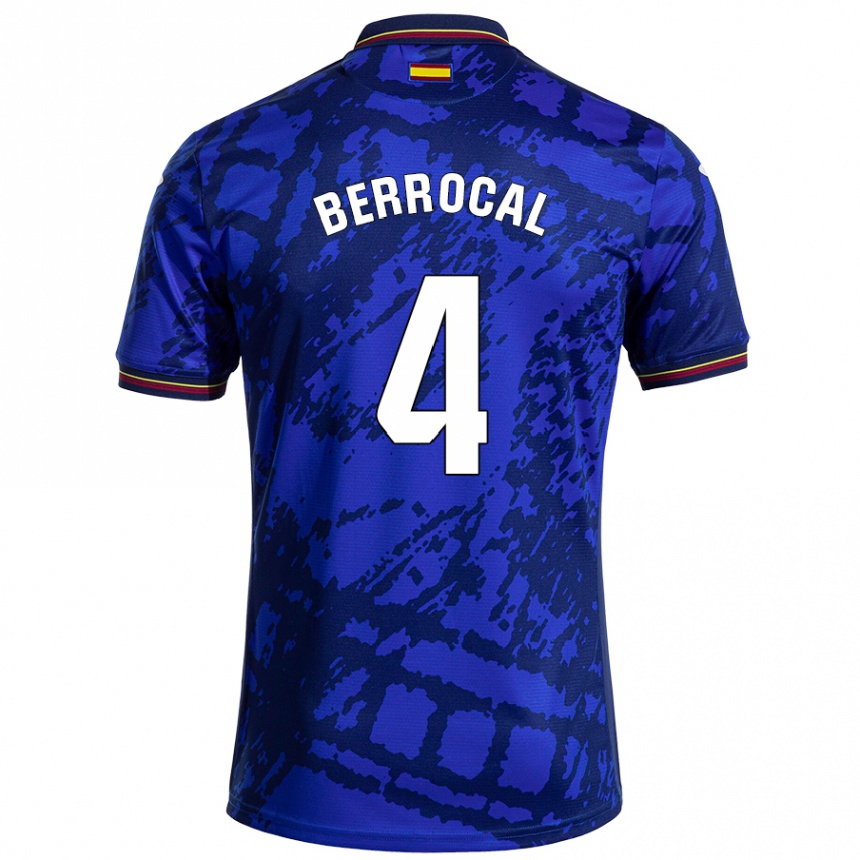 Kids Football Juan Berrocal #4 Darker Blue Home Jersey 2024/25 T-Shirt Canada