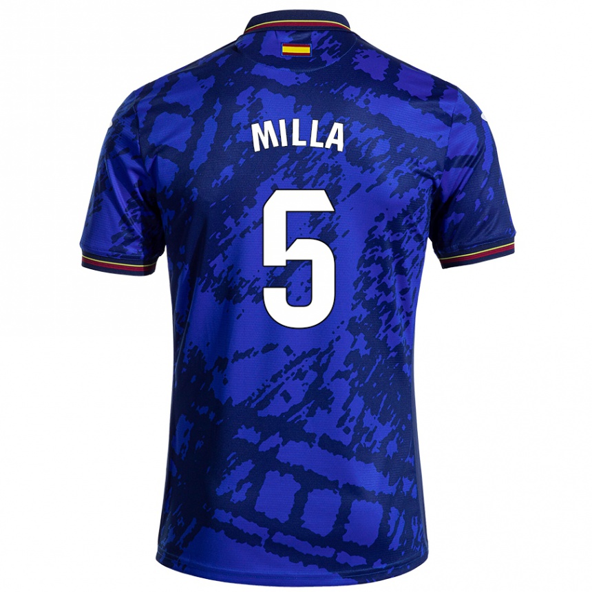 Kids Football Luis Milla #5 Darker Blue Home Jersey 2024/25 T-Shirt Canada