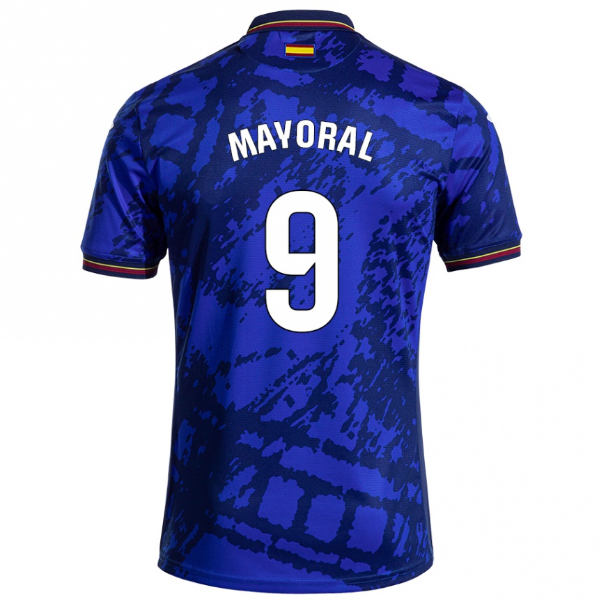 Kids Football Borja Mayoral #9 Darker Blue Home Jersey 2024/25 T-Shirt Canada