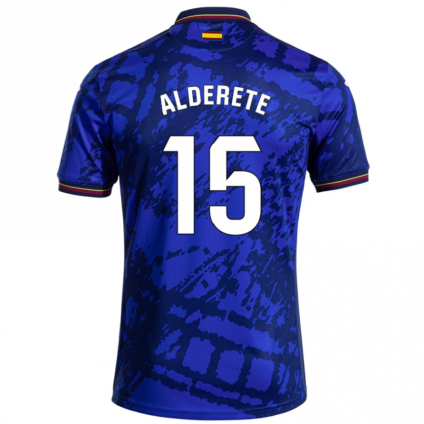 Kids Football Omar Alderete #15 Darker Blue Home Jersey 2024/25 T-Shirt Canada