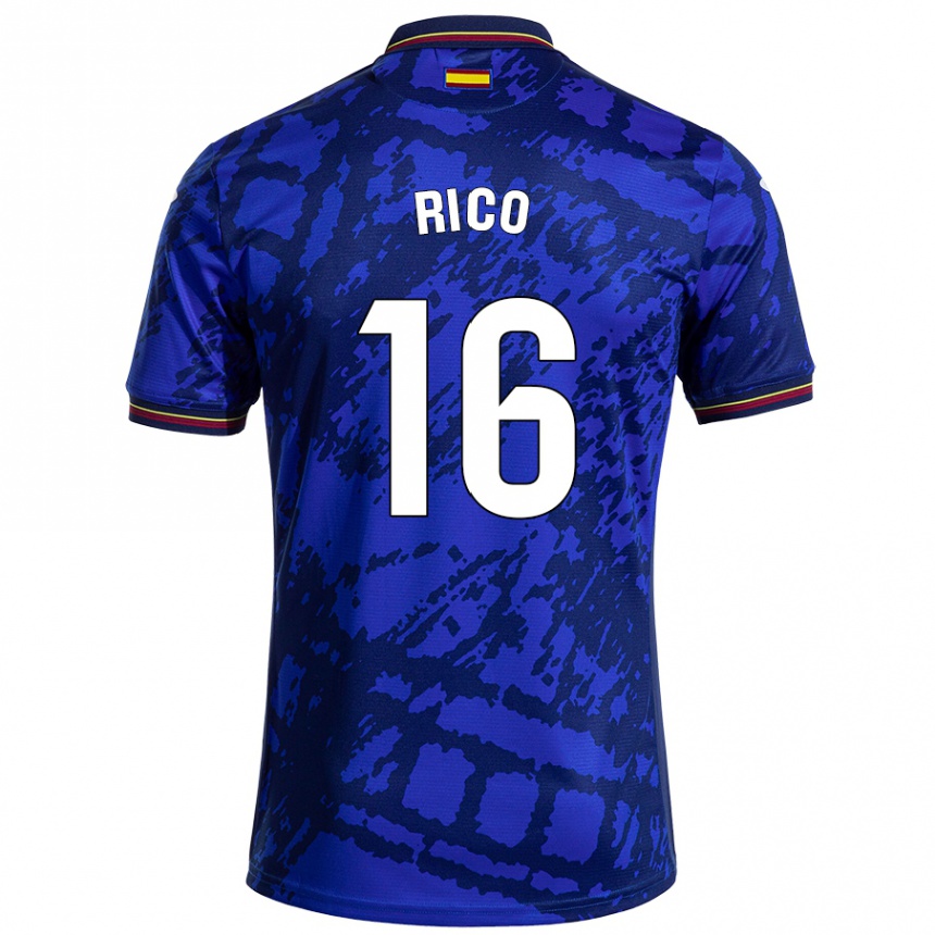 Kids Football Diego Rico #16 Darker Blue Home Jersey 2024/25 T-Shirt Canada