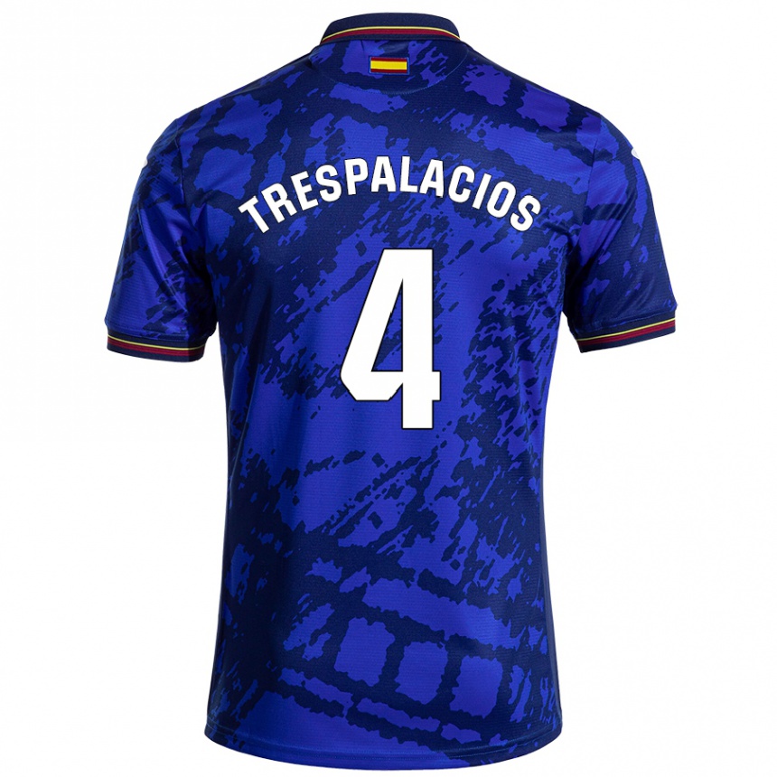 Kids Football Adrián Trespalacios #4 Darker Blue Home Jersey 2024/25 T-Shirt Canada