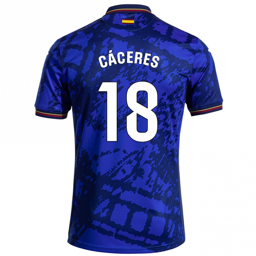 Kids Football Damián Cáceres #18 Darker Blue Home Jersey 2024/25 T-Shirt Canada