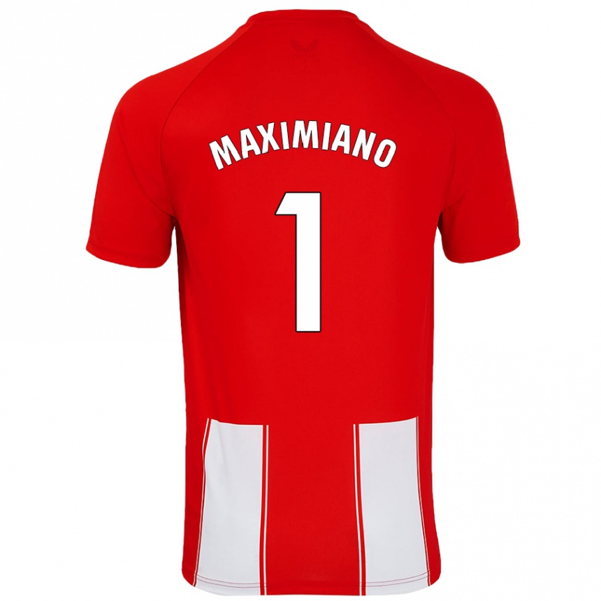 Enfant Football Maillot Luís Maximiano #1 Rouge Blanc Tenues Domicile 2024/25 Canada