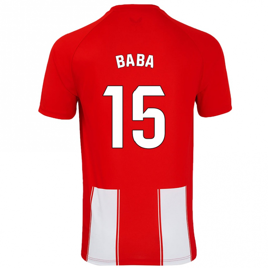 Enfant Football Maillot Iddrisu Baba #15 Rouge Blanc Tenues Domicile 2024/25 Canada