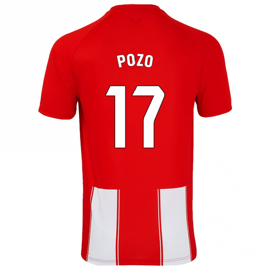 Enfant Football Maillot Álex Pozo #17 Rouge Blanc Tenues Domicile 2024/25 Canada