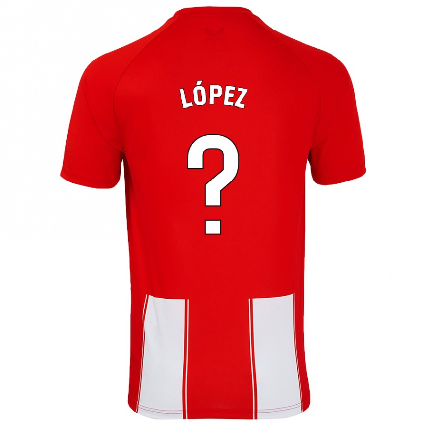 Enfant Football Maillot Jesús López #0 Rouge Blanc Tenues Domicile 2024/25 Canada