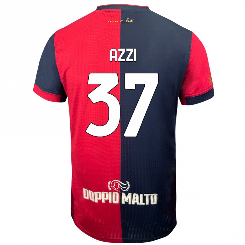 Enfant Football Maillot Paulo Azzi #37 Rouge Bleu Foncé Tenues Domicile 2024/25 Canada