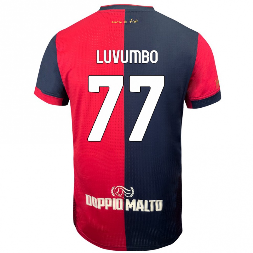 Enfant Football Maillot Zito Luvumbo #77 Rouge Bleu Foncé Tenues Domicile 2024/25 Canada