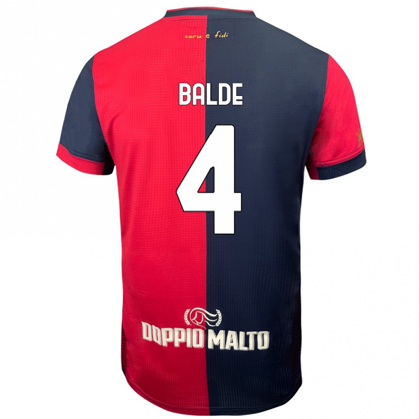 Enfant Football Maillot Mamadou Balde #4 Rouge Bleu Foncé Tenues Domicile 2024/25 Canada