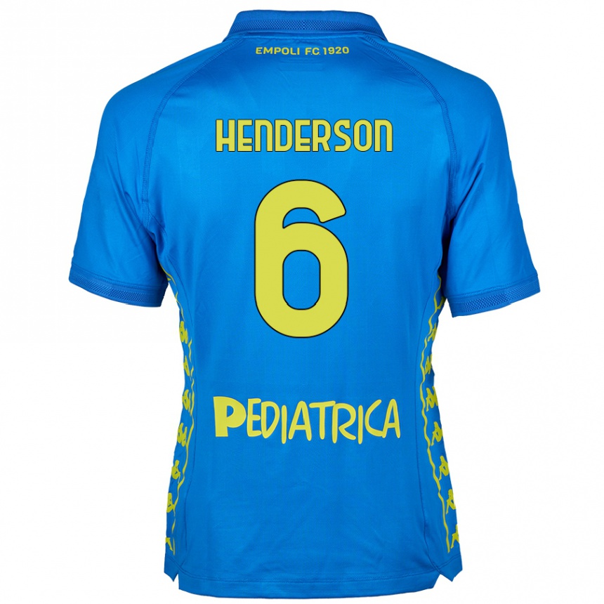 Kids Football Liam Henderson #6 Blue Home Jersey 2024/25 T-Shirt Canada