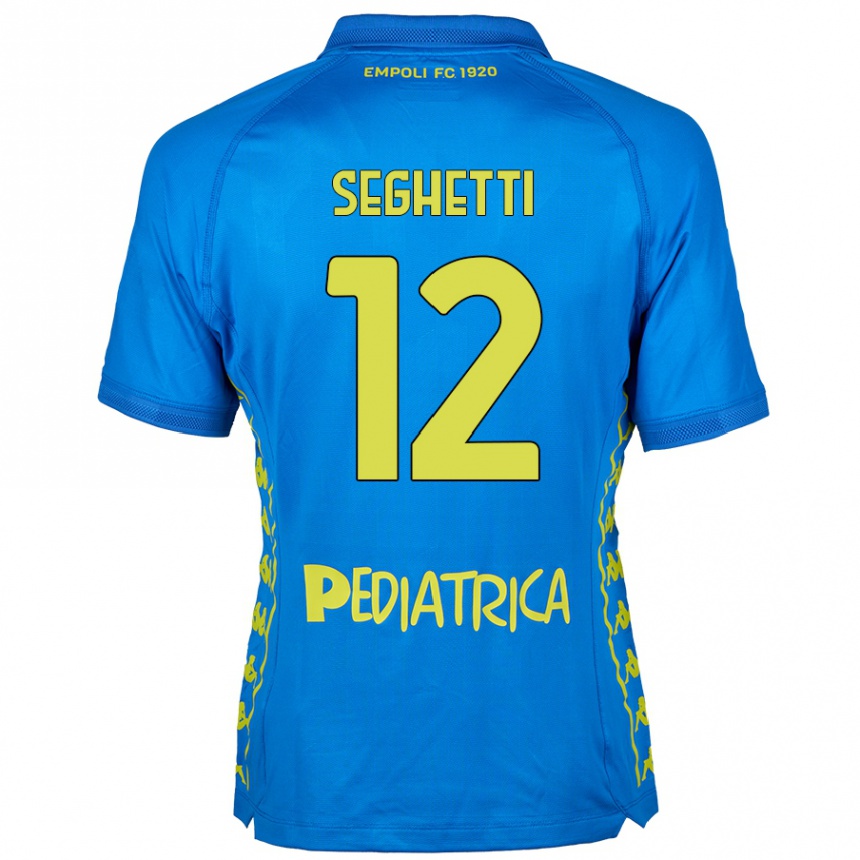 Kids Football Jacopo Seghetti #12 Blue Home Jersey 2024/25 T-Shirt Canada