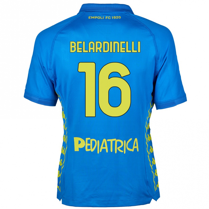 Kids Football Luca Belardinelli #16 Blue Home Jersey 2024/25 T-Shirt Canada