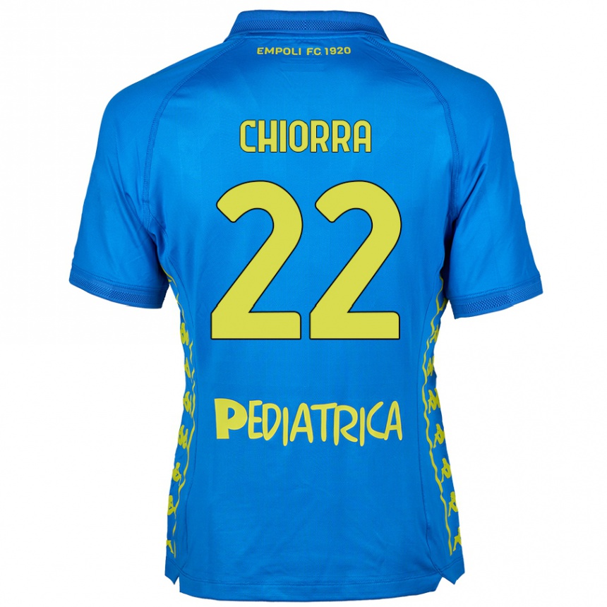 Kids Football Niccolò Chiorra #22 Blue Home Jersey 2024/25 T-Shirt Canada